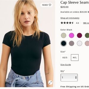 Free People Cap Sleeve Seamless Cami